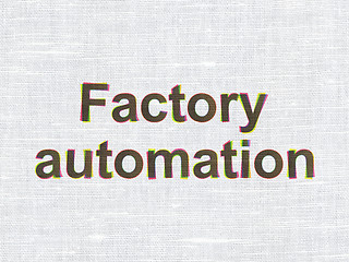 Image showing Industry concept: Factory Automation on fabric texture background