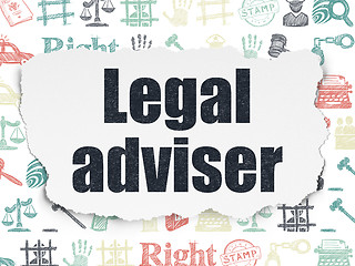 Image showing Law concept: Legal Adviser on Torn Paper background