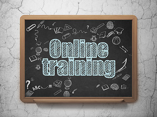 Image showing Learning concept: Online Training on School Board background