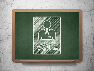 Image showing Politics concept: Ballot on chalkboard background