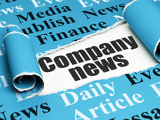 Image showing News concept: black text Company News under the piece of  torn paper