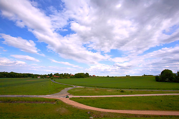 Image showing Motorbike on country road