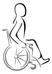 Image showing Disabled in a wheelchair