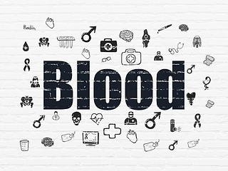 Image showing Health concept: Blood on wall background