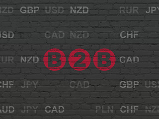 Image showing Finance concept: B2b on wall background