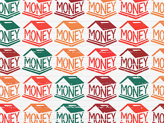 Image showing Banking concept: Money Box icons on wall background