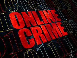 Image showing Protection concept: Online Crime on Digital background