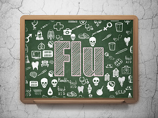 Image showing Health concept: Flu on School Board background