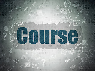 Image showing Studying concept: Course on Digital Paper background