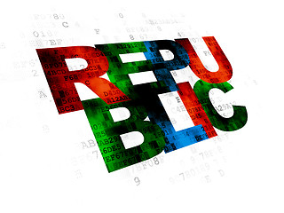 Image showing Politics concept: Republic on Digital background