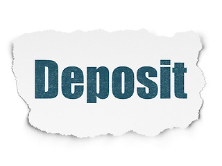 Image showing Banking concept: Deposit on Torn Paper background