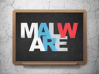 Image showing Protection concept: Malware on School Board background