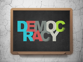 Image showing Political concept: Democracy on School Board background