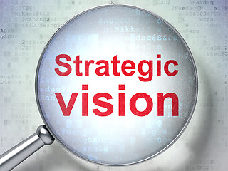 Image showing Finance concept: Strategic Vision with optical glass