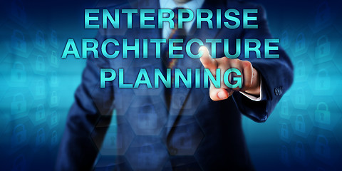 Image showing Manager Touching ENTERPRISE ARCHITECTURE PLANNING