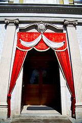 Image showing  italy  lombardy     in  the besnate  old        wall red tent