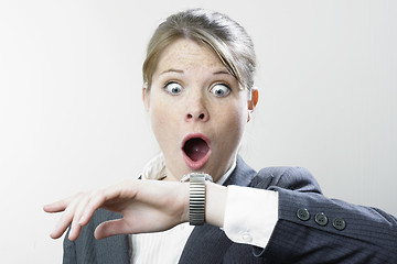 Image showing Businesswoman shocked