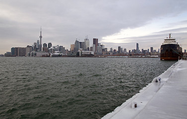 Image showing Toronto Polson Pier Winter