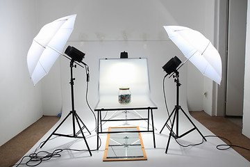 Image showing easy photo studio with two lights