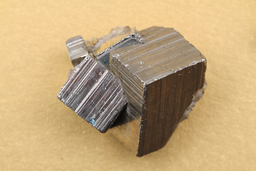 Image showing golden pyrite cubes