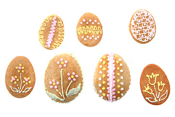 Image showing easter gingerbread eggs