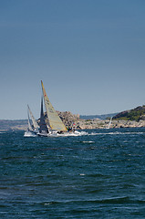 Image showing sailboat in one competition in sweden 