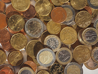 Image showing Euro coins background