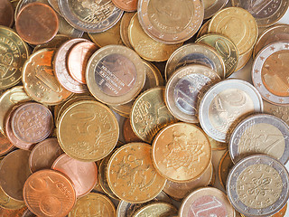 Image showing Euro coins background