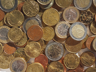 Image showing Euro coins background