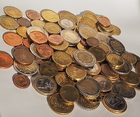 Image showing Euro coins background