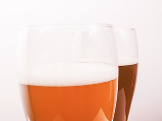 Image showing  Two glasses of German beer vintage