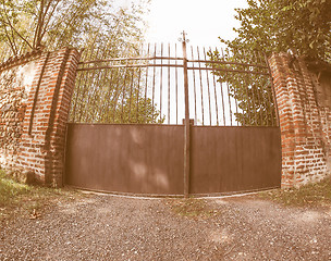 Image showing  Old gate vintage