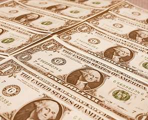 Image showing  Dollar notes 1 Dollar vintage