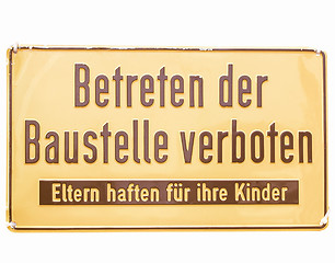 Image showing  Sign vintage