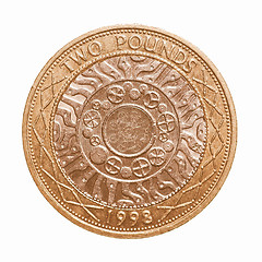 Image showing  Pound coin - 2 Pounds vintage