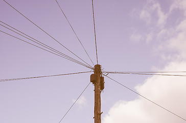 Image showing  Telecommunications pole vintage