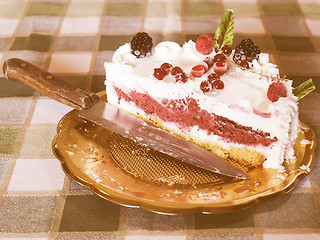 Image showing Retro looking Pie cake