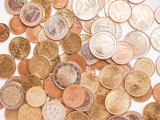 Image showing  Euro coins vintage