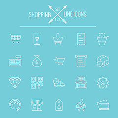 Image showing Shopping icon set.
