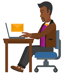 Image showing Man receiving email.