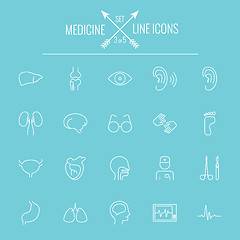 Image showing Medicine icon set.