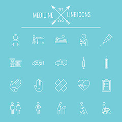 Image showing Medicine icon set.