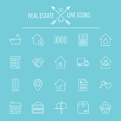 Image showing Real estate icon set.