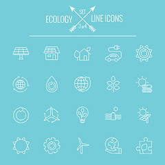 Image showing Ecology icon set.