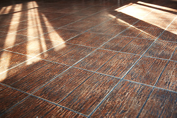 Image showing Stony floor with sunlight shadows