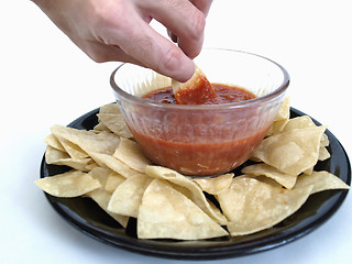 Image showing Dipping a Chip