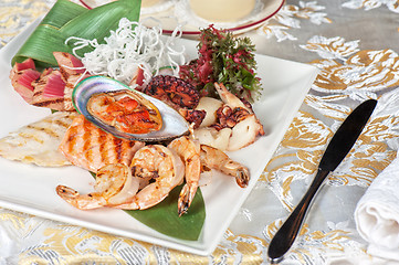 Image showing seafood mix dish