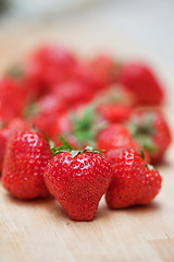 Image showing Fresh strawberries closeup