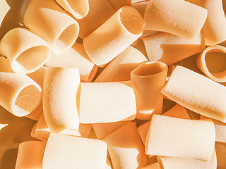 Image showing Retro looking Paccheri pasta