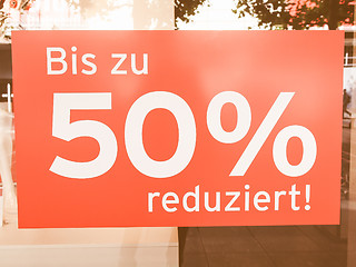 Image showing  Sales discount sign vintage